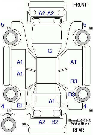 2018 Honda Honda Stepwgn 2.0 Spada Hybrid Diagram showing alignment specifications for a vehicle's suspension system, indicating measurements for front and rear.