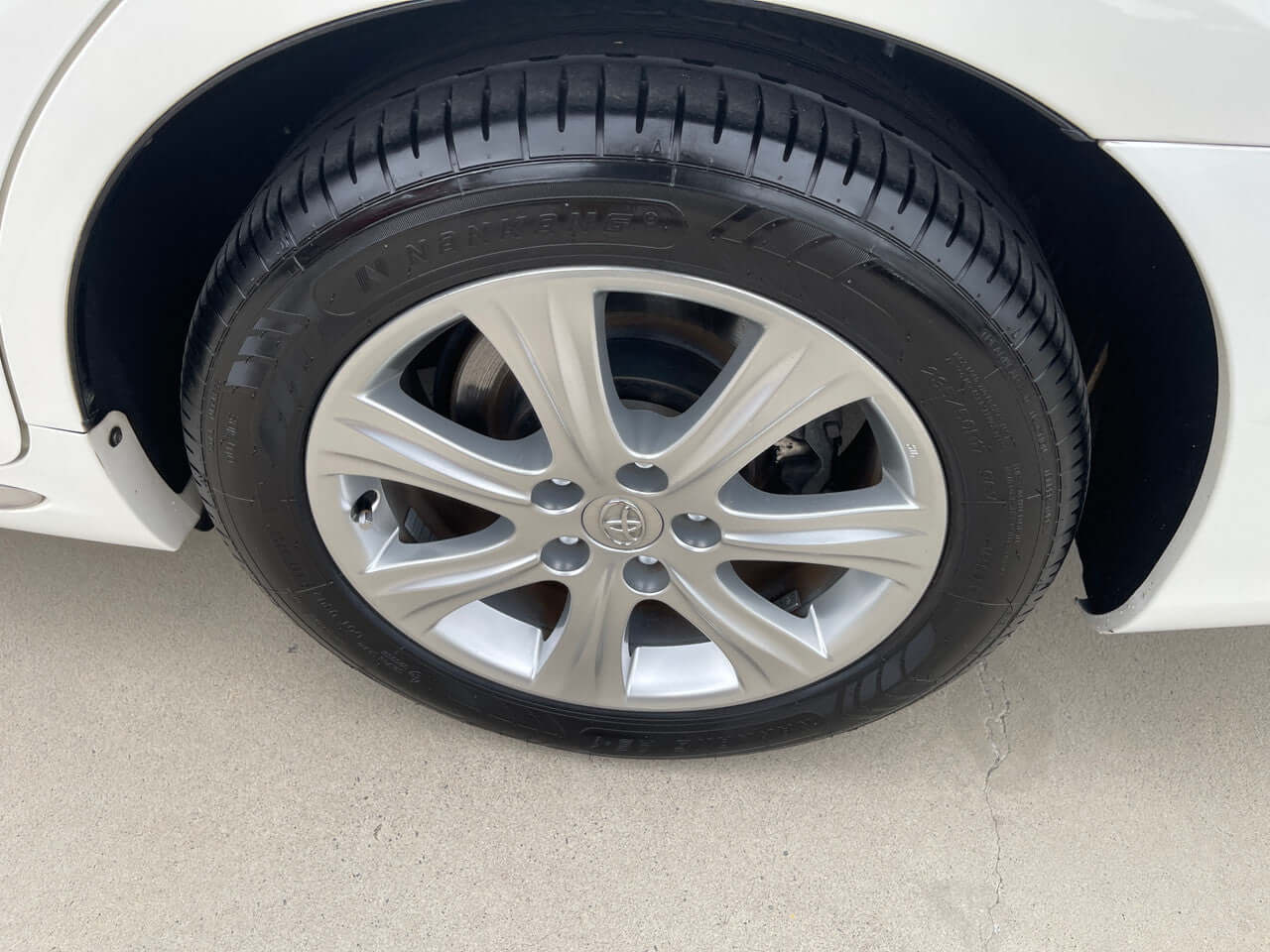 2012 Toyota Crown Majesta V8 4.6L C Type Luxury Sedan wheel and tire close-up.