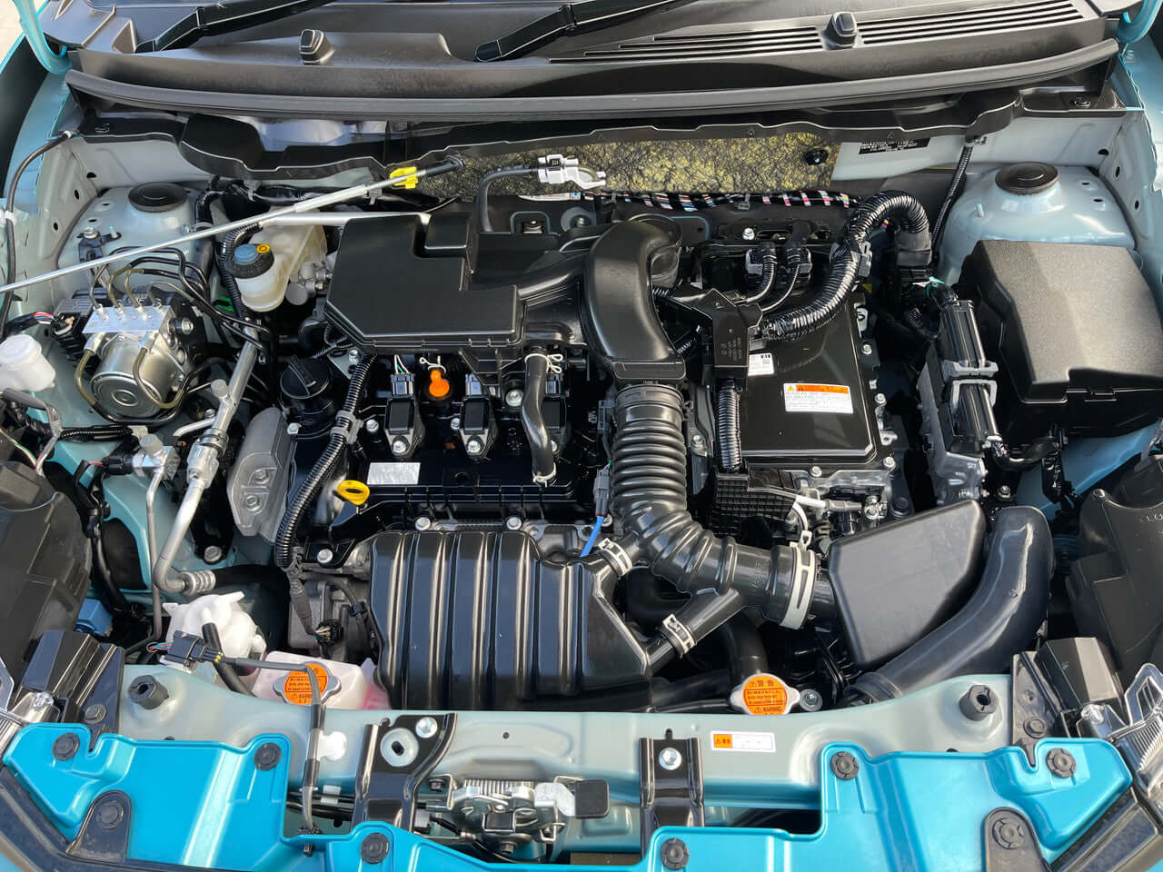 2022 Toyota Raize 1.2L e-Smart Hybrid engine compartment with components and features clearly visible.