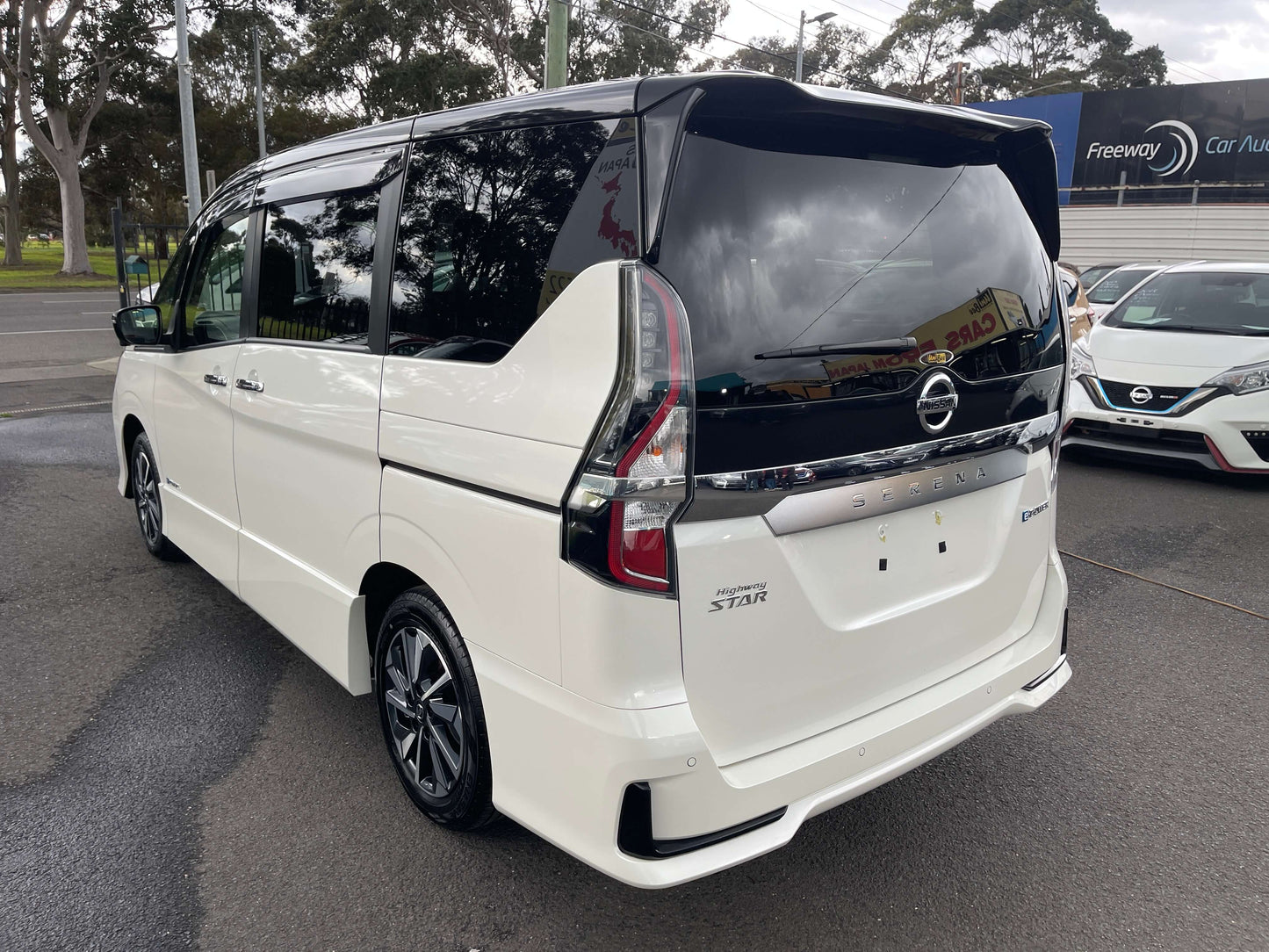 2020 Nissan Serena 1.2 e-Power rear view showcasing the Highway Star V design and sleek MPV features.