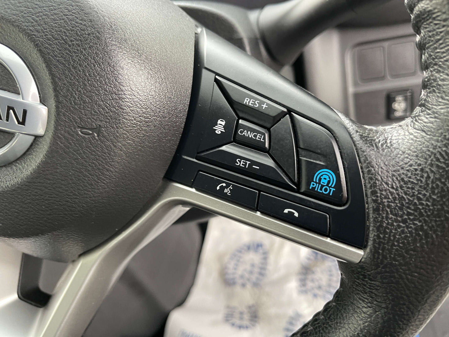 2020 Nissan Serena 1.2 e-Power steering wheel controls with pilot assist buttons.