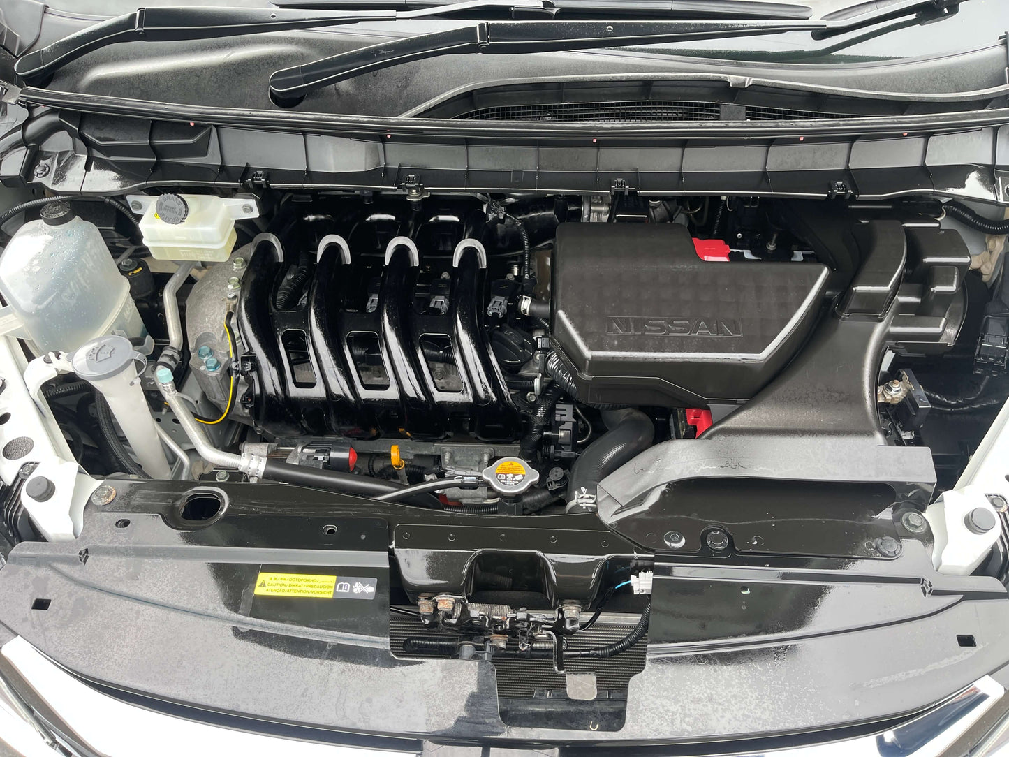 2016 Nissan Serena 2.0L 4WD S-Hybrid engine compartment showing the engine components and design.