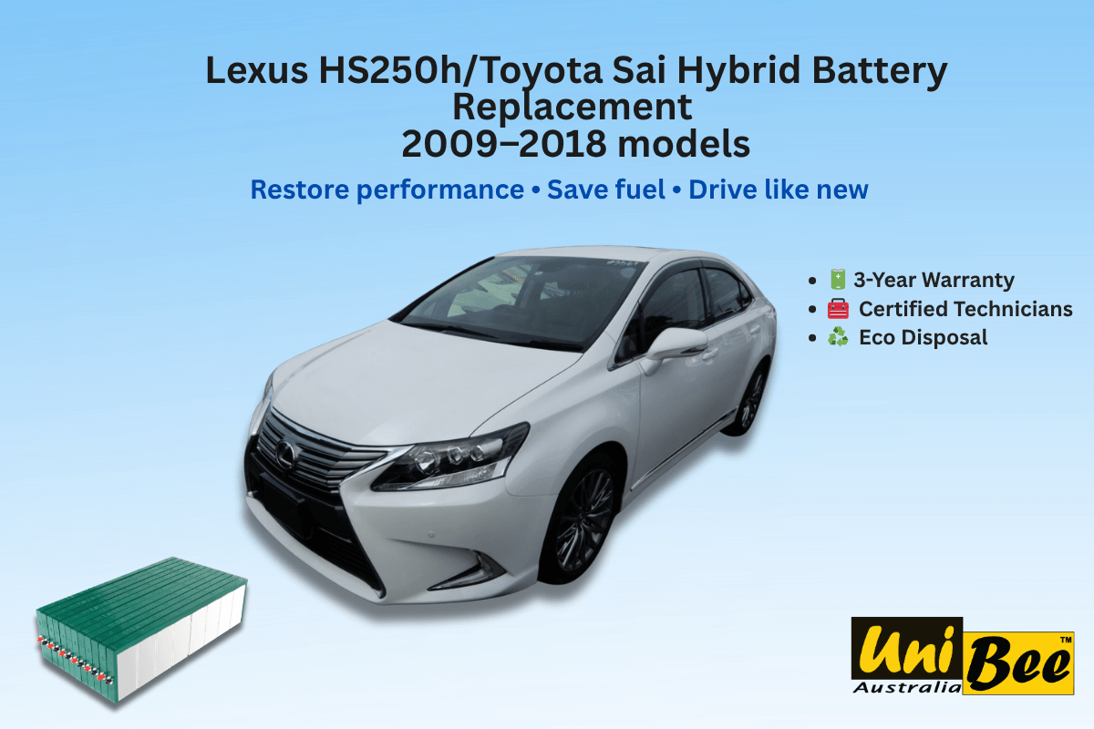 Lexus HS250h Toyota Sai Hybrid Battery Replacement 2009–2017 models with warranty and eco disposal