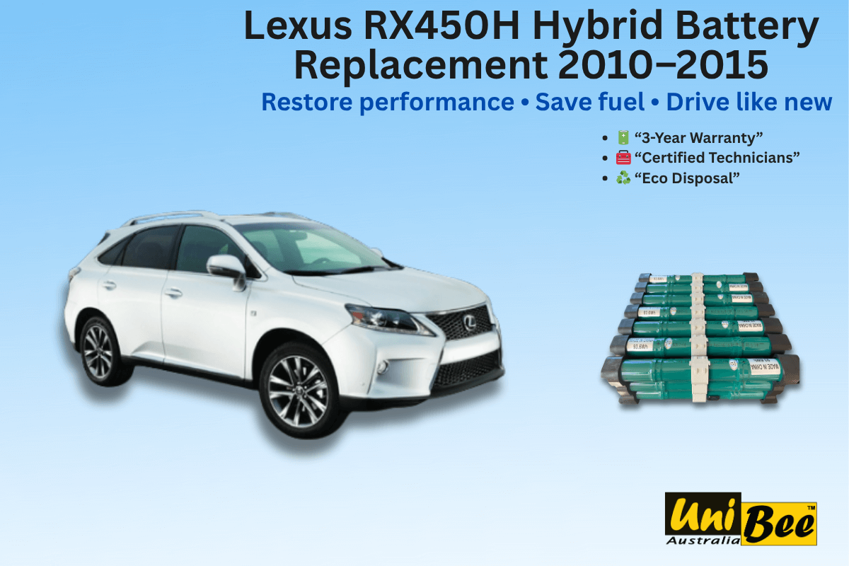Lexus RX 450H Hybrid Battery Replacement 2010-2015, restore performance and drive like new with UniBee Australia.