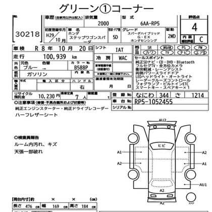 2018 Honda Honda Stepwgn 2.0 Spada Hybrid G EX Honda Sensing specifications and details with mileage and features
