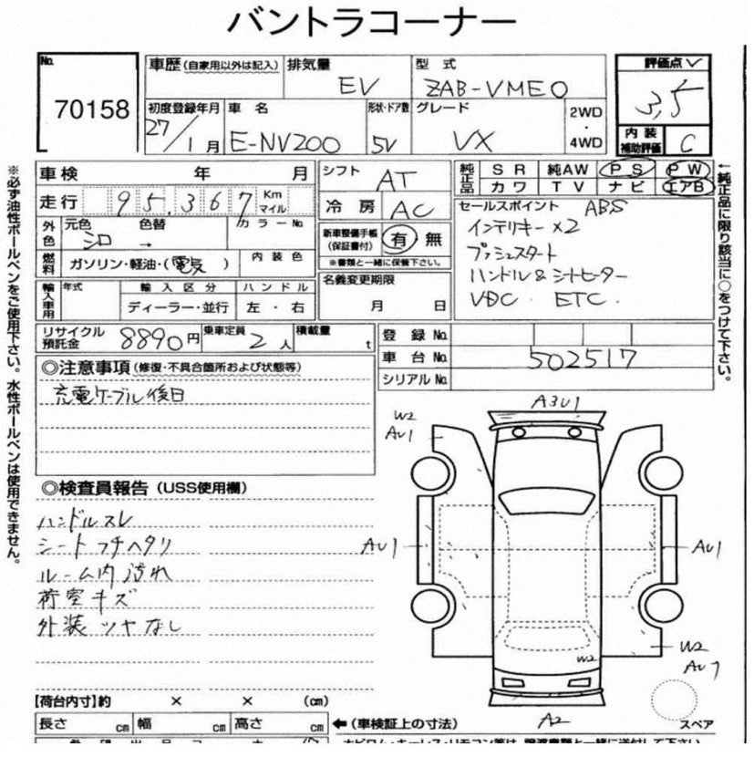 2015 Nissan e-NV200 kW S-Edition Full Electric (#2517)