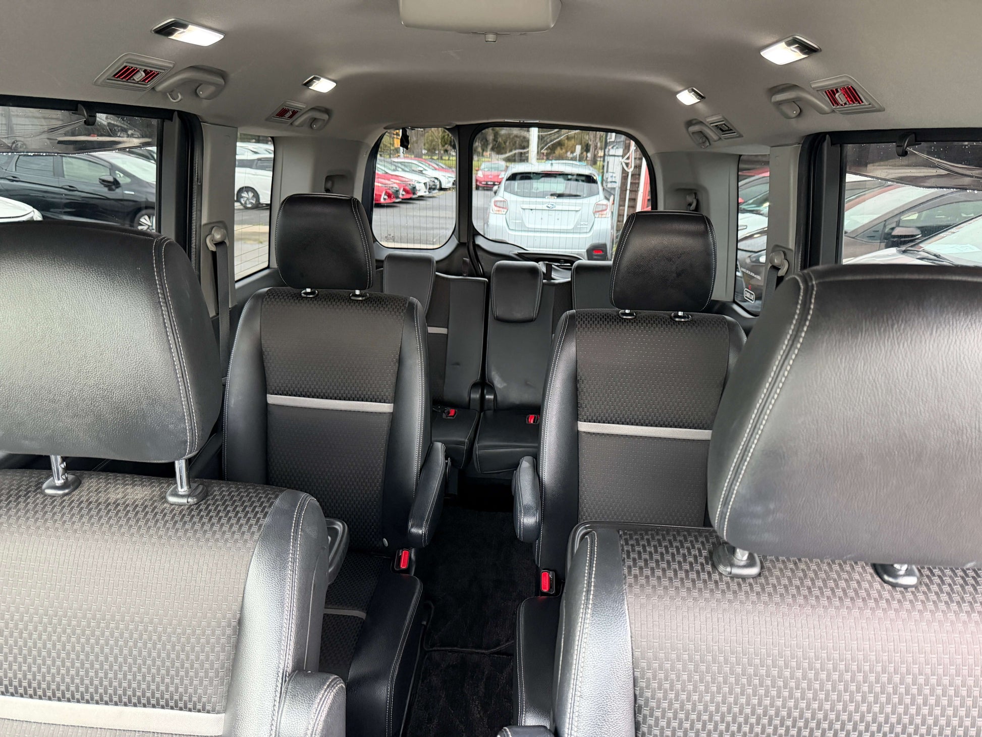 Interior view of 2018 Honda Honda Stepwgn 2.0 Spada Hybrid with spacious seating for 7 and modern design.