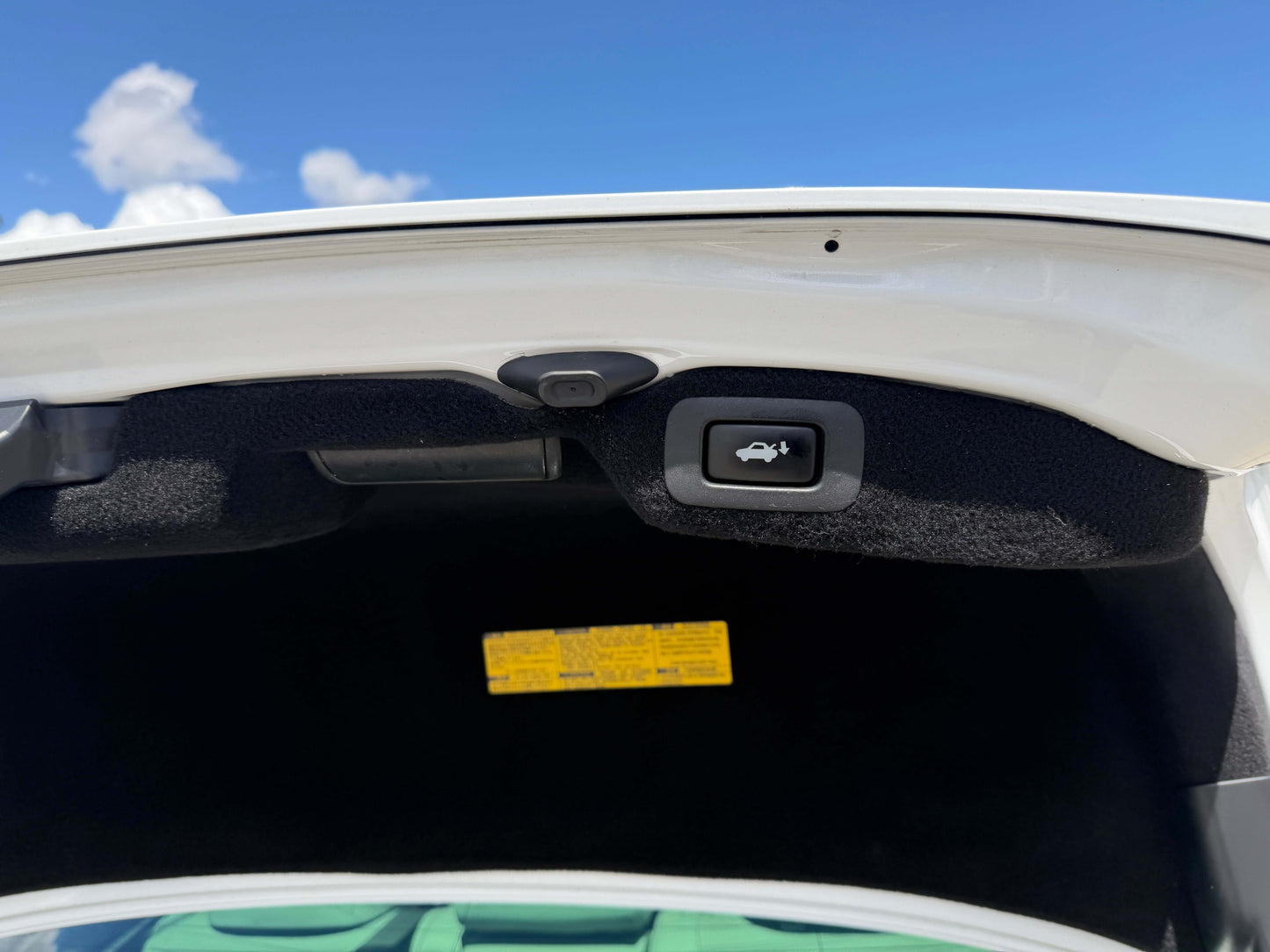 Trunk release button inside the 2007 Lexus LS600hL AWD V8 5.0L Hybrid luxury sedan.