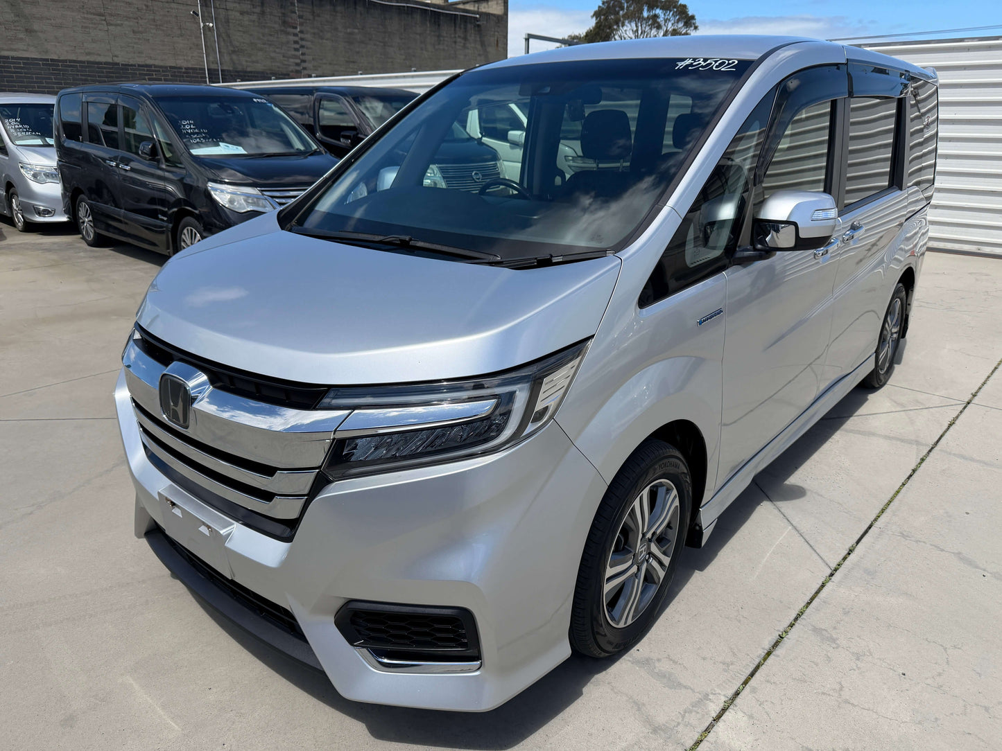 2019 Honda Honda Stepwgn 2.0 Spada Hybrid G Honda Sensing in silver color parked outdoors