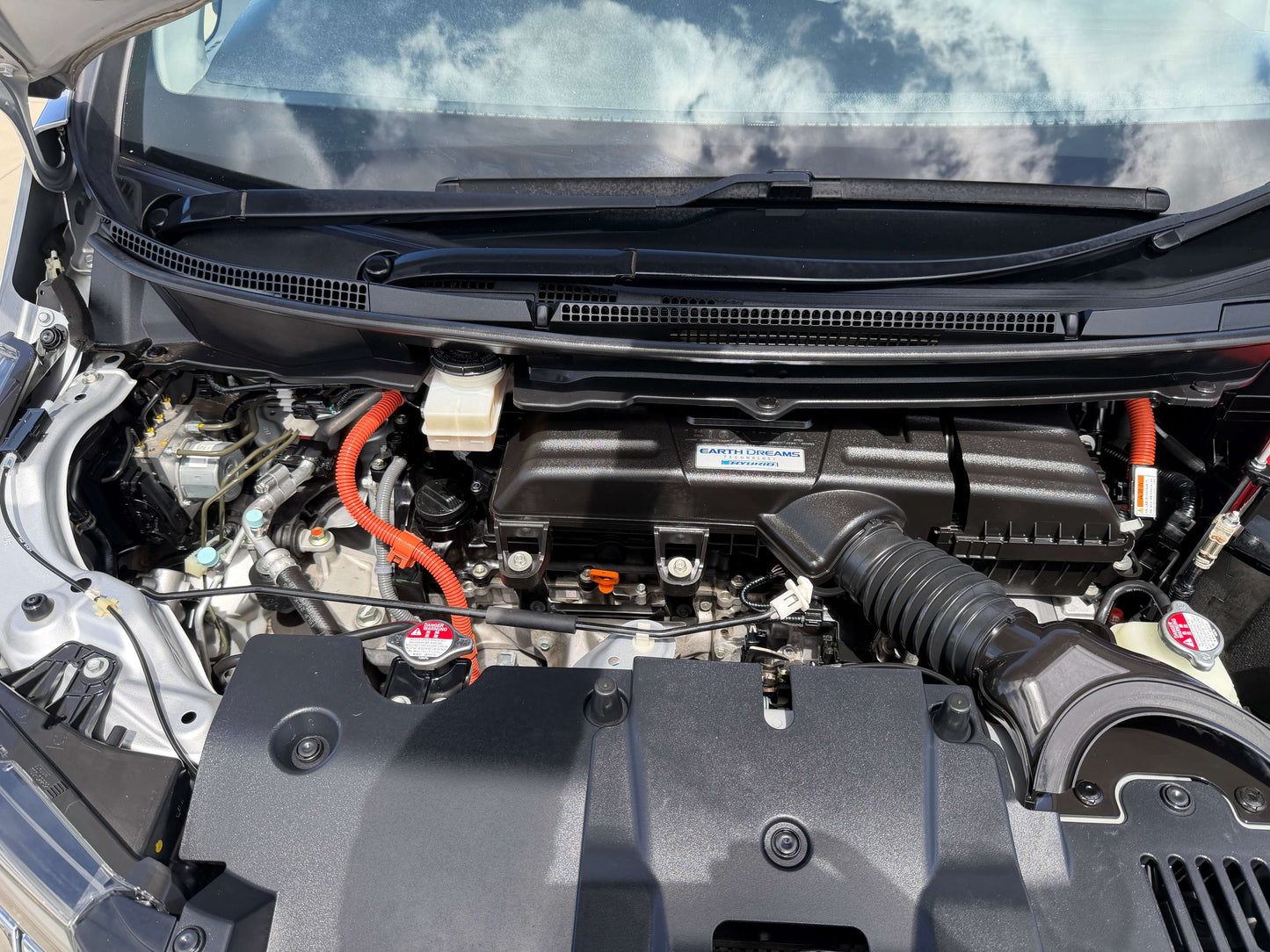 Engine view of 2019 Honda Honda Stepwgn 2.0 Spada Hybrid G Honda Sensing showcasing hybrid components and layout.
