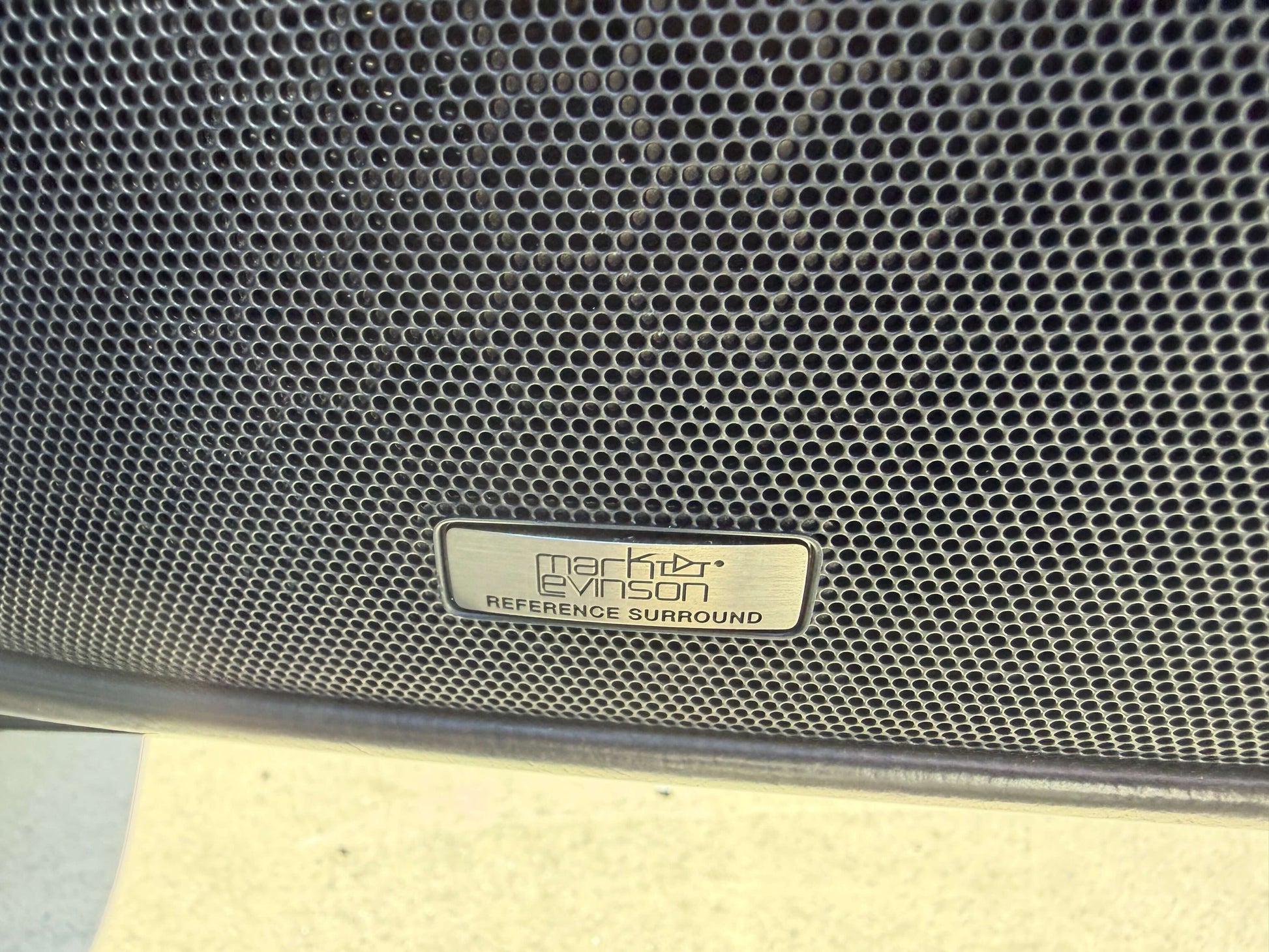 2007 Lexus LS600h AWD V8 5.0L Hybrid Mark Levinson Reference Surround sound system speaker grille in a luxury sedan