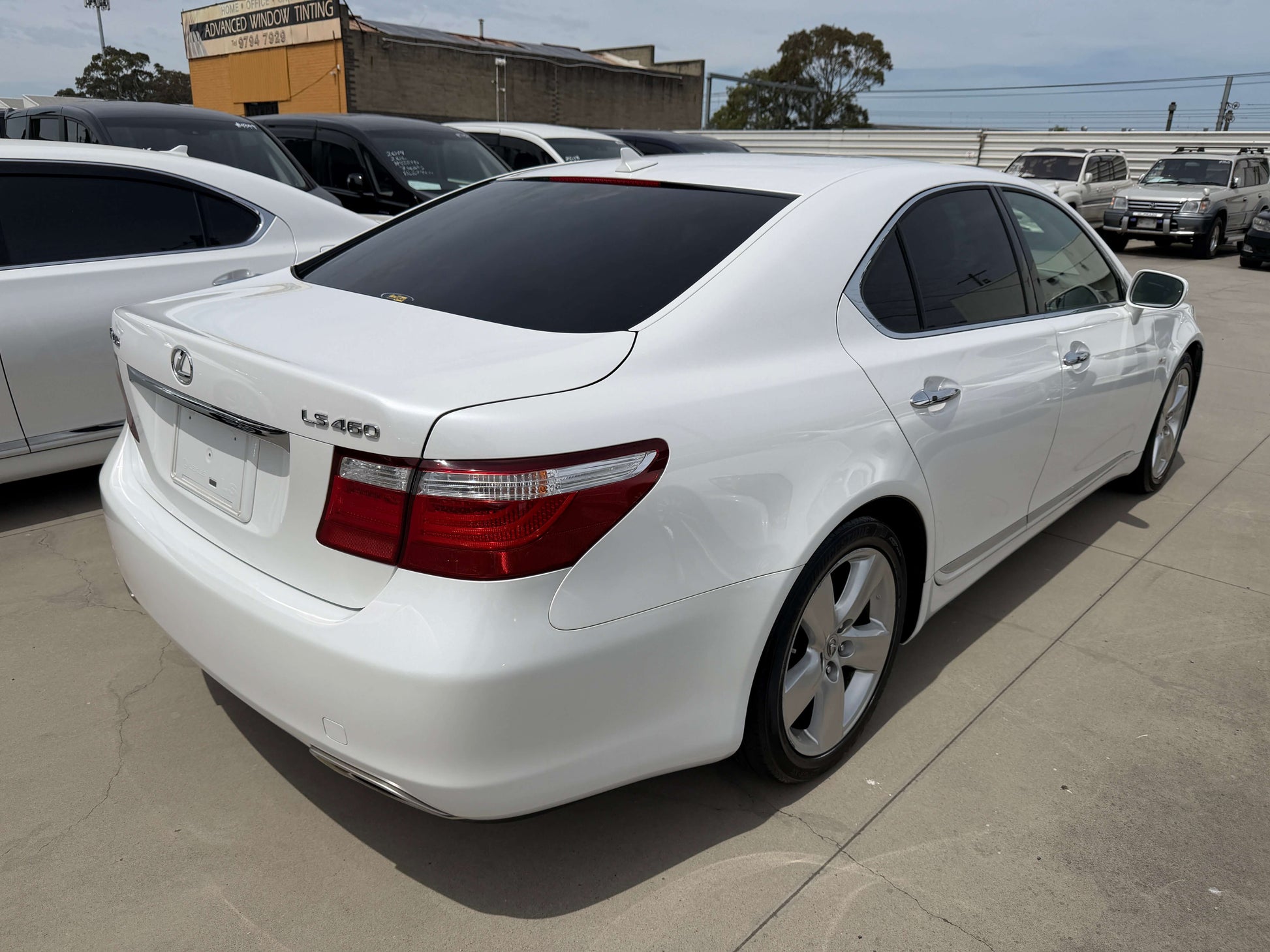 2007 Lexus LS460 V8 4.6L luxury sedan rear view showcasing its elegant design and premium features.