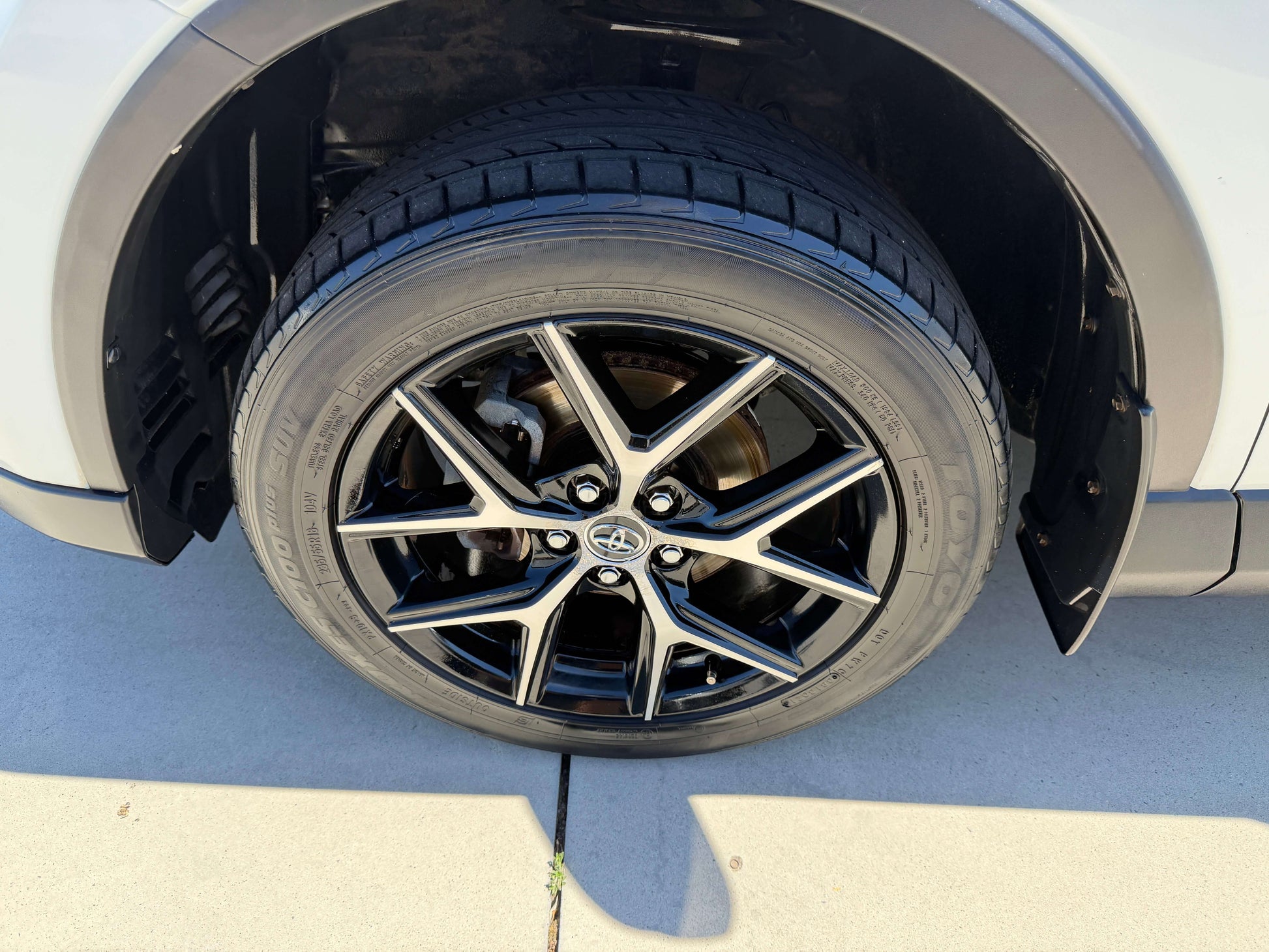 2016 Toyota RAV4 2.0L GX Wagon Auto showcasing stylish black alloy wheel and tire detail.