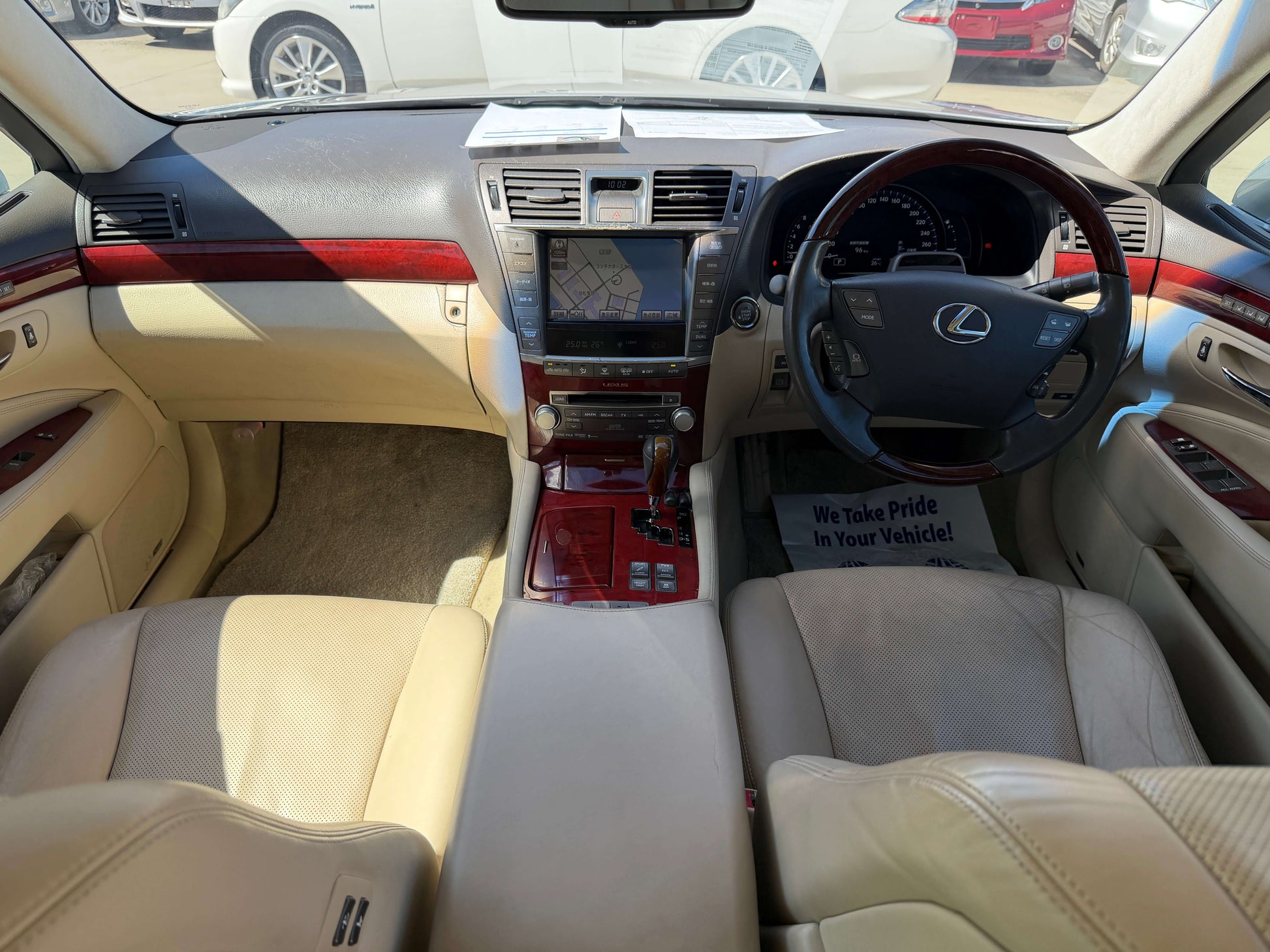 2010 Lexus LS460 AWD V8 4.6L luxurious interior with leather seats and premium features.