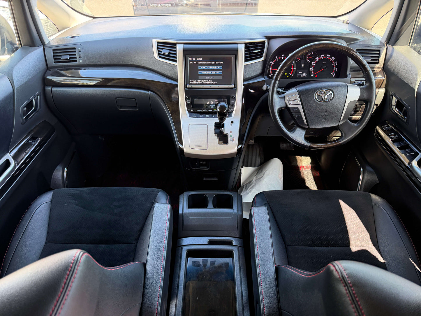 Interior view of a 2013 Toyota Vellfire 2.4L Z Golden Eyes Edition with modern dashboard and seating.