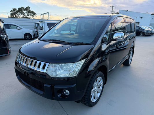 2011 Mitsubishi Delica D5 2.4 4WD Chamonix Edition black minivan with 8 seats and stylish design