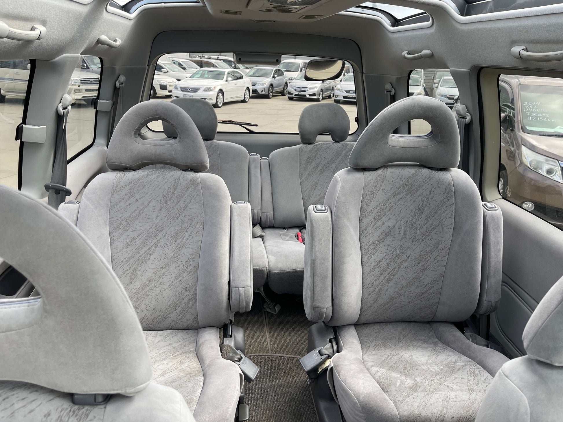 Interior seating of the 2006 Mitsubishi Delica V6 3.0L 4WD Active Field edition with gray upholstery.