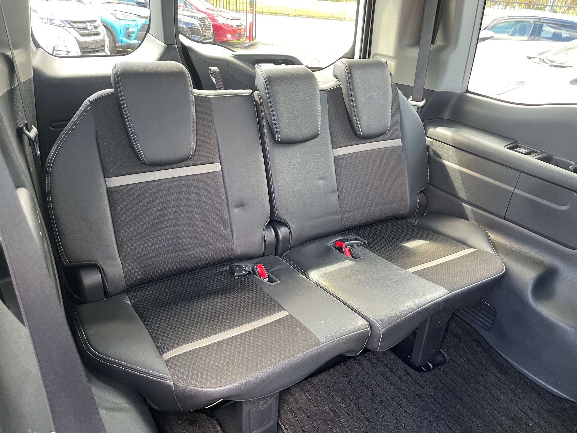 Interior of the 2018 Honda Stepwgn 2.0 Spada Hybrid G Honda Sensing showcasing rear seating area.