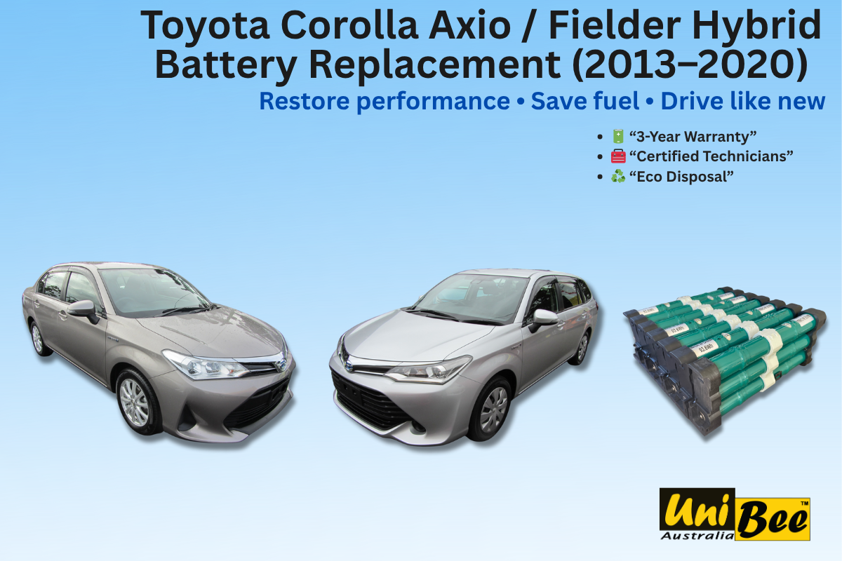 Toyota Corolla Axio Fielder Hybrid Battery Replacement (2013–2020) for improved performance and fuel efficiency
